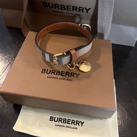 burberry puppy collar|designer dog collars Burberry.